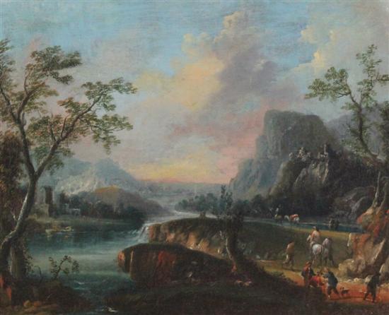 18th C. Continental School oil on