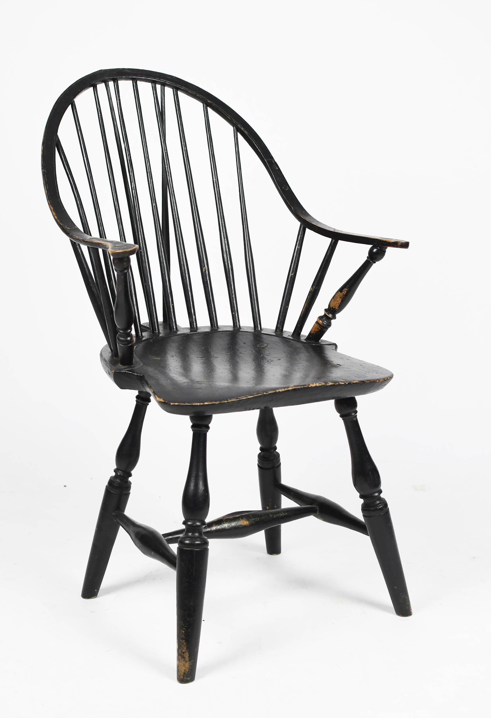 18TH C. CT CONTINUOUS ARM WINDSOR