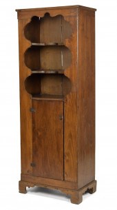 18TH C. CT PINE FLOOR CUPBOARD