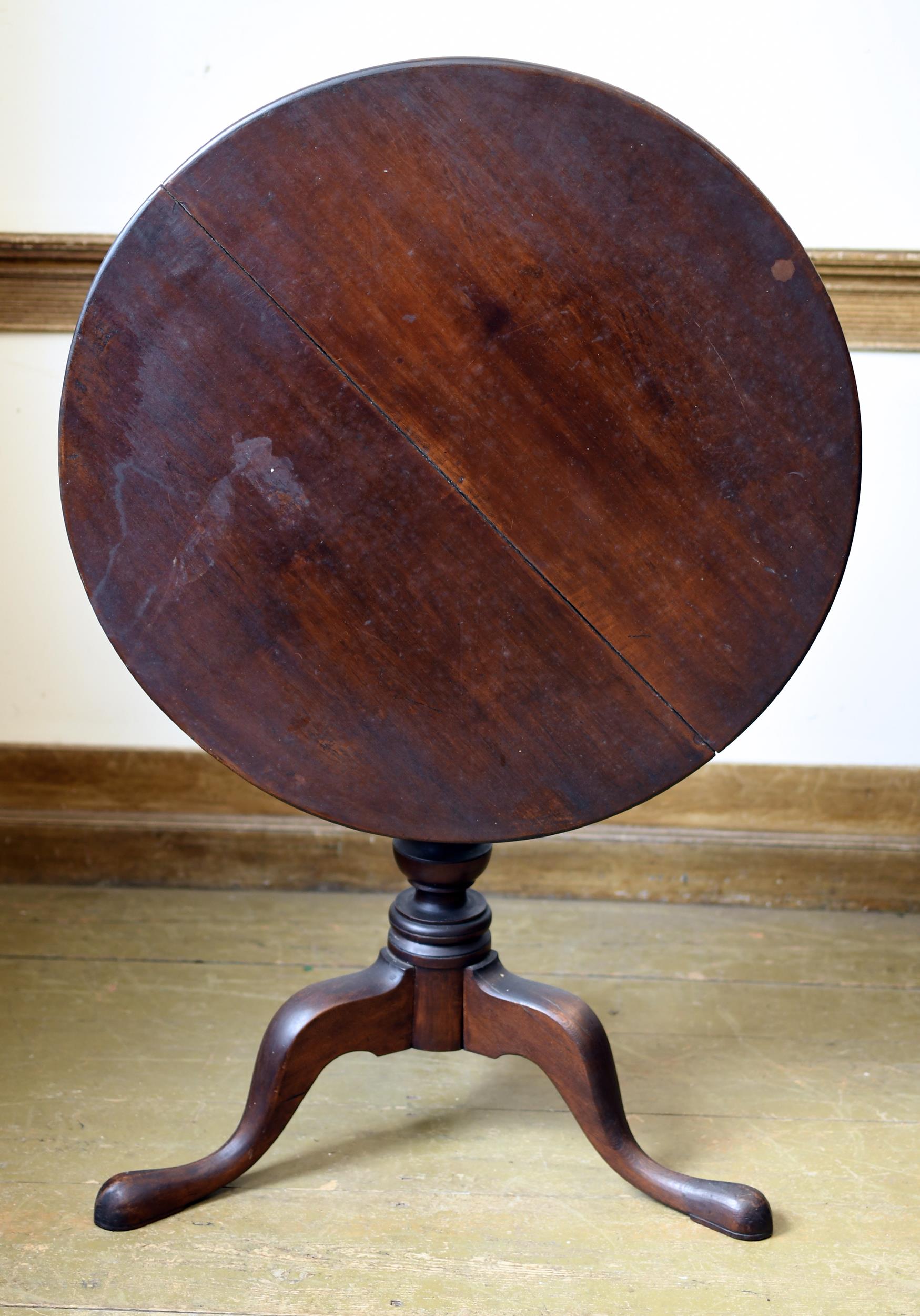 18TH C. CT TILT TOP CHERRY TEA