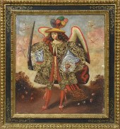 18TH C. CUZCO SCHOOL OIL ON CA
