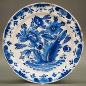 18TH C. DELFT WARE CHARGERAn 1