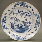 18TH C. DELFT WARE CHARGERAn 1
