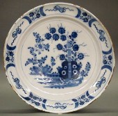 18TH C. DELFT WARE CHARGERAn 1