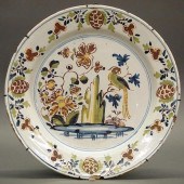 18TH C. DELFT WARE CHARGERAn 1
