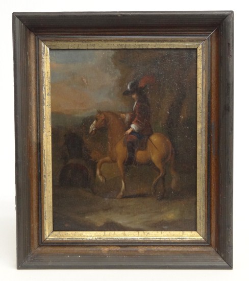 18th c. Dutch oil on panel man on