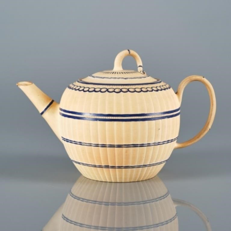 18TH C. ENGINE TURNED CERAMIC