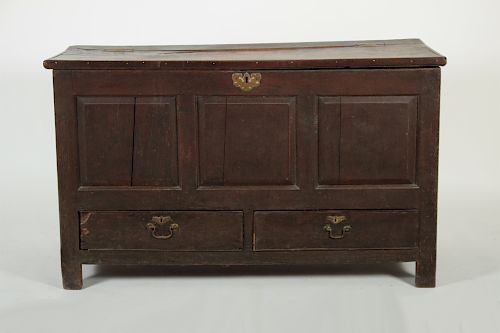 18TH C. ENGLISH MULE CHEST WITH TWO