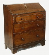 18TH C. ENGLISH OAK SLANT LID