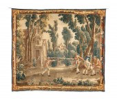 18TH C. FLEMISH VERDUE TAPESTR