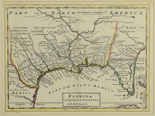 18TH C. FLORIDA MAP - HERMAN