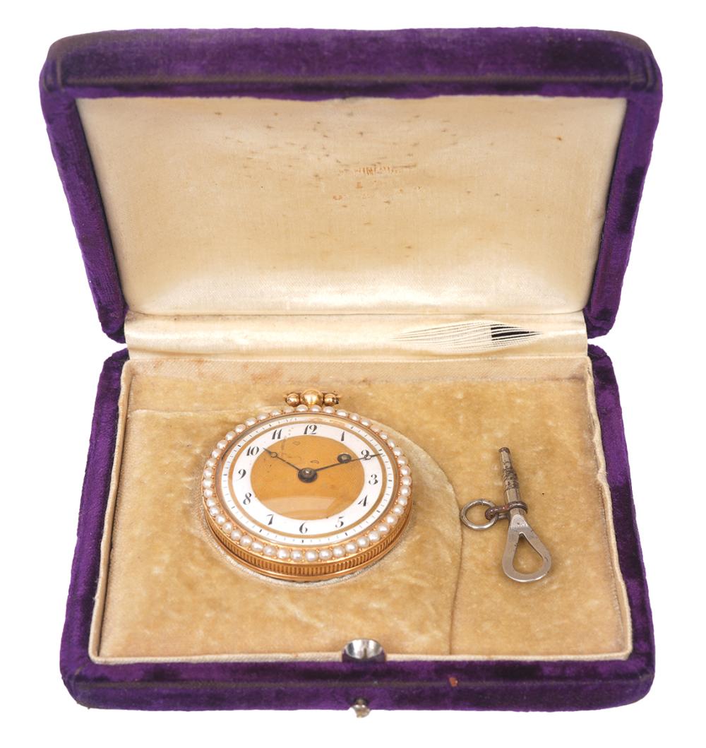 18TH C. FRENCH 18K GOLD ENAMEL