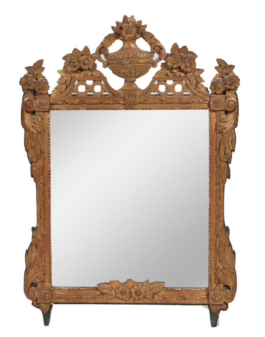 18TH C. FRENCH CARVED WOOD FRAMED