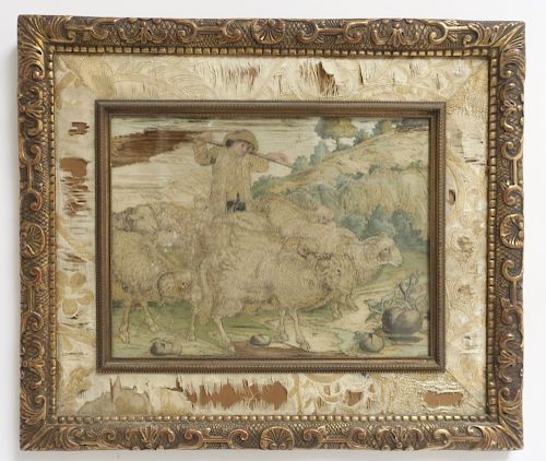 18TH C. FRENCH NEEDLEWORK -