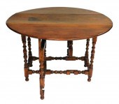 18TH C. GATELEG TABLE WITH BOL