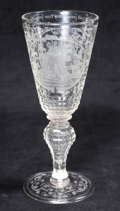 18th C German Wheel Engraved T