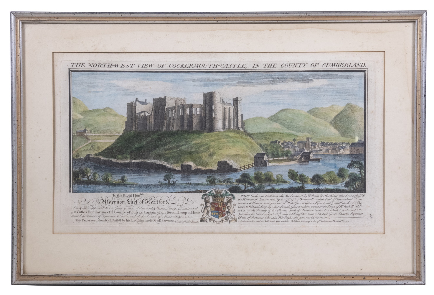 18TH C. HANDCOLORED ENGRAVING OF