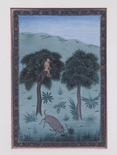 18TH C. INDIAN GOUACHE OF AN A