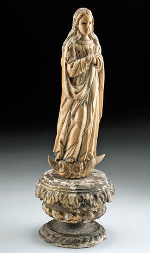 18TH C. INDO-PORTUGUESE IVORY