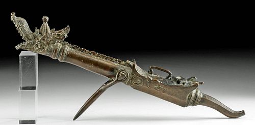 18TH C. INDONESIAN BRONZE LANTAKA