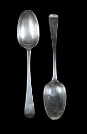 18TH C. IRISH SILVER SPOONS BY