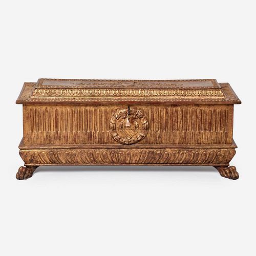 18TH C. ITALIAN CASSONE, CARVED &