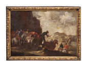 18TH C. ITALIAN FIGURAL SCENE,
