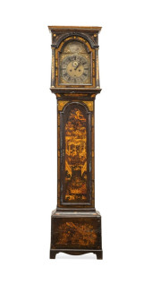 18TH C. JAPANNED TALL CASE CLO