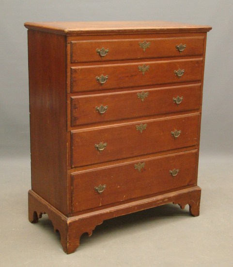 18th c. lift top blanket chest.
