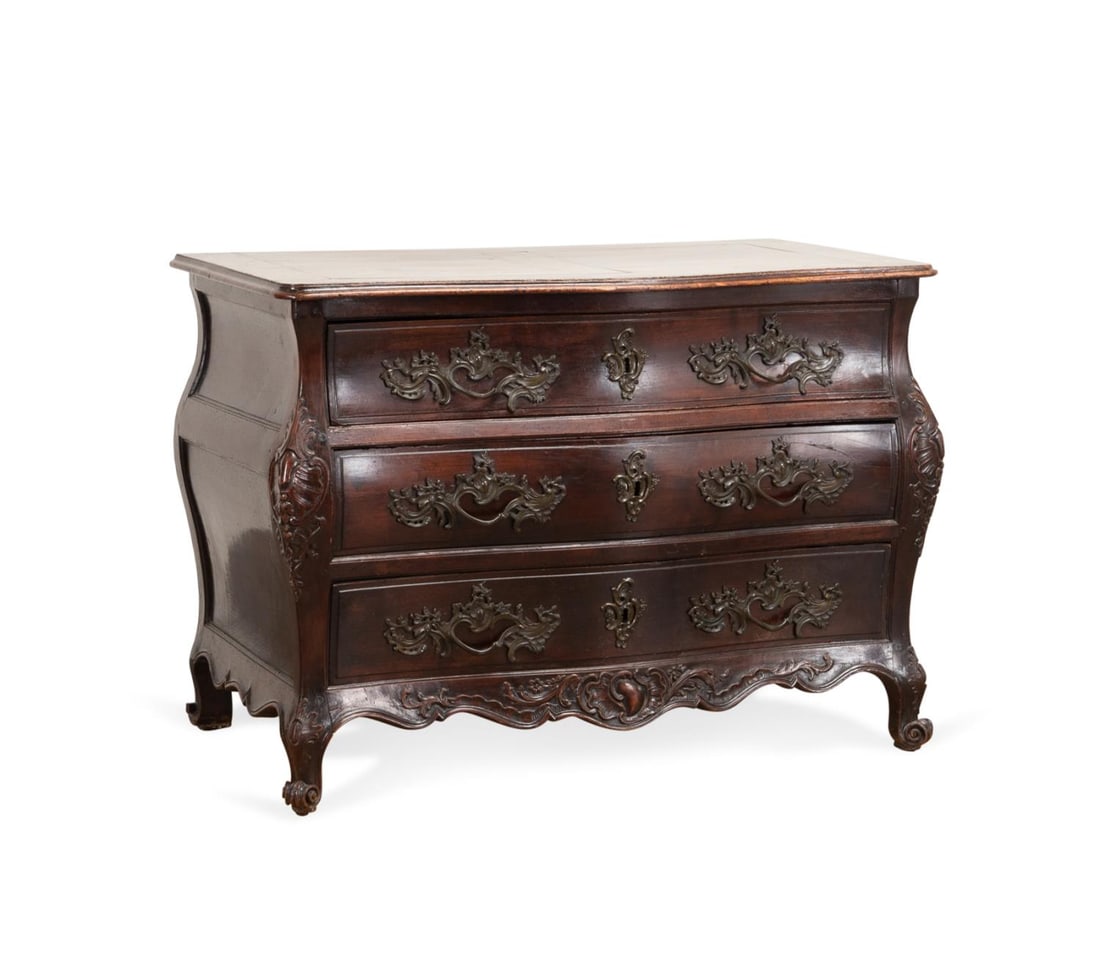 18TH C. LOUIS XV WALNUT BOMBE