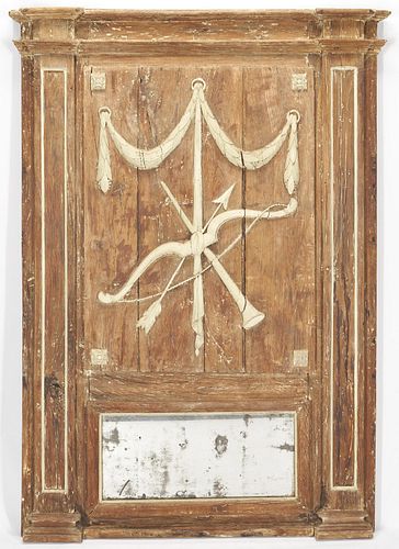 18TH C. LOUIS XVI PAINTED TRUMEAU