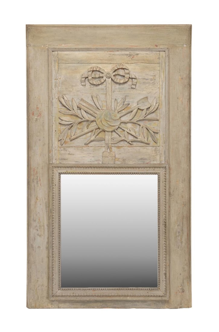 18TH C. LOUIS XVI TRUMEAU CARVED