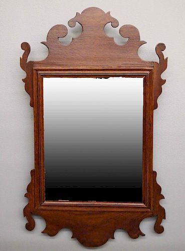 18TH C MAHOGANY MIRRORAn 18th