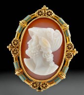 18TH C. NEOCLASSICAL GOLD ENAM