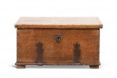 18TH C. OAK AND IRON MOUNTED S