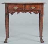 18TH C. OAK DRESSING TABLE OR