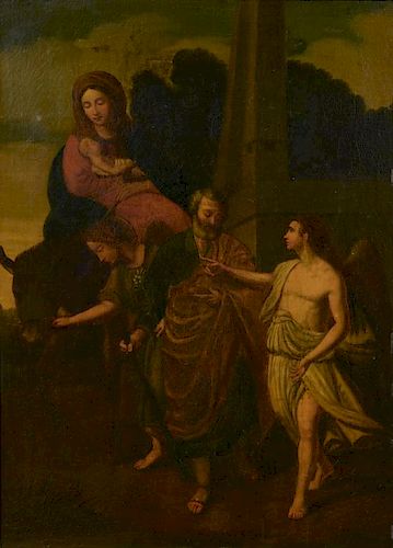 18TH C. OIL, MANNER OF GIOVANNI