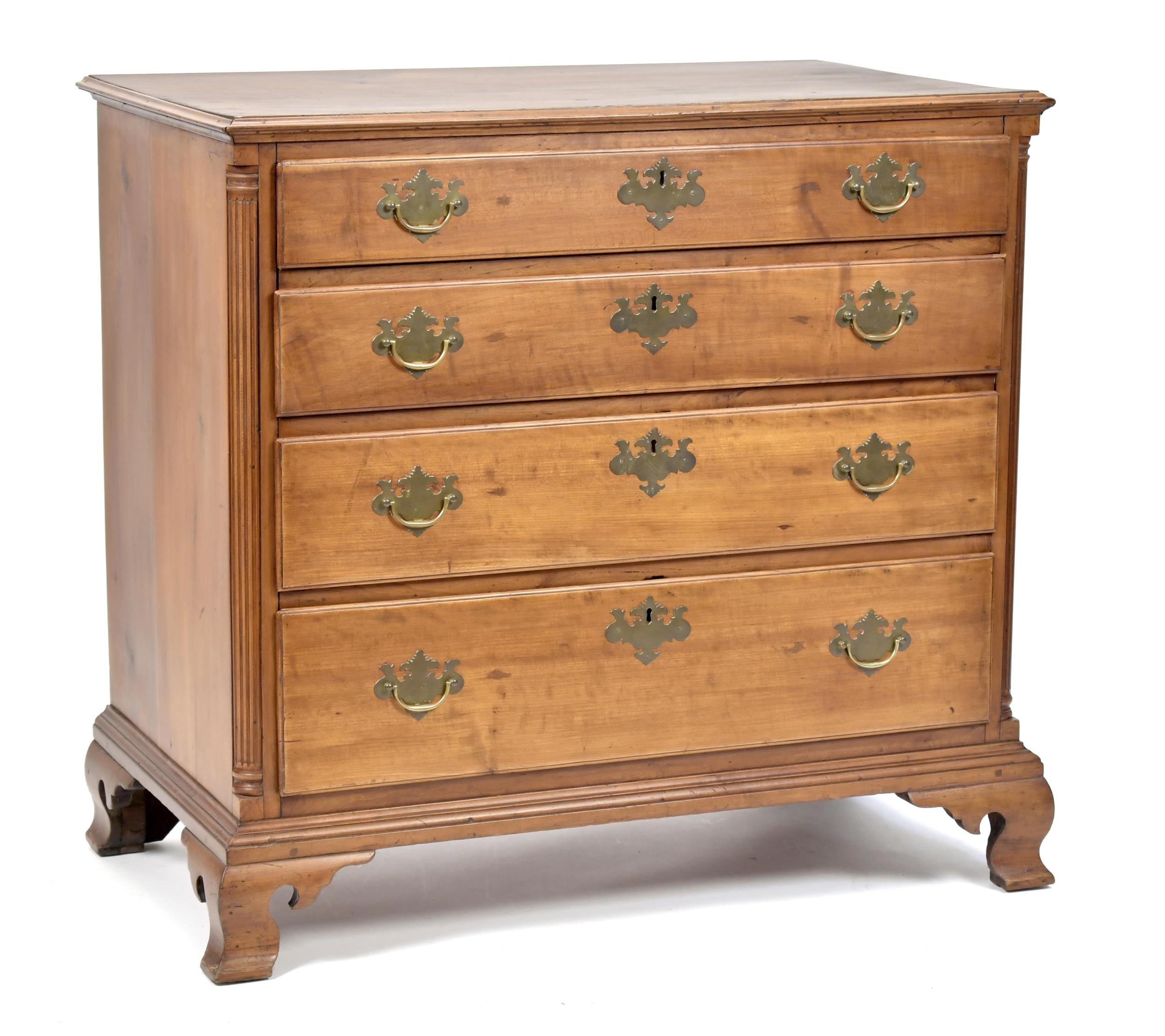 18TH C. PA CHIPPENDALE 4 DRAWER