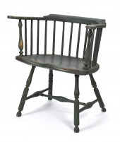 18TH C. PAINTED LOW BACK WINDS