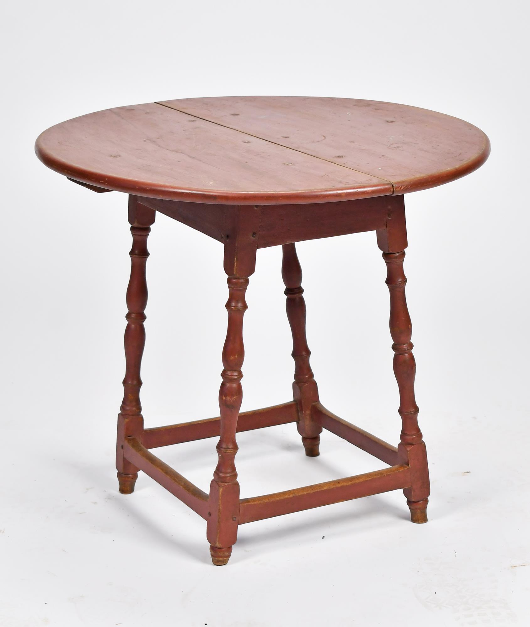 18TH C. PAINTED OVAL TOP TAVERN