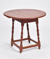 18TH C. PAINTED OVAL TOP TAVER