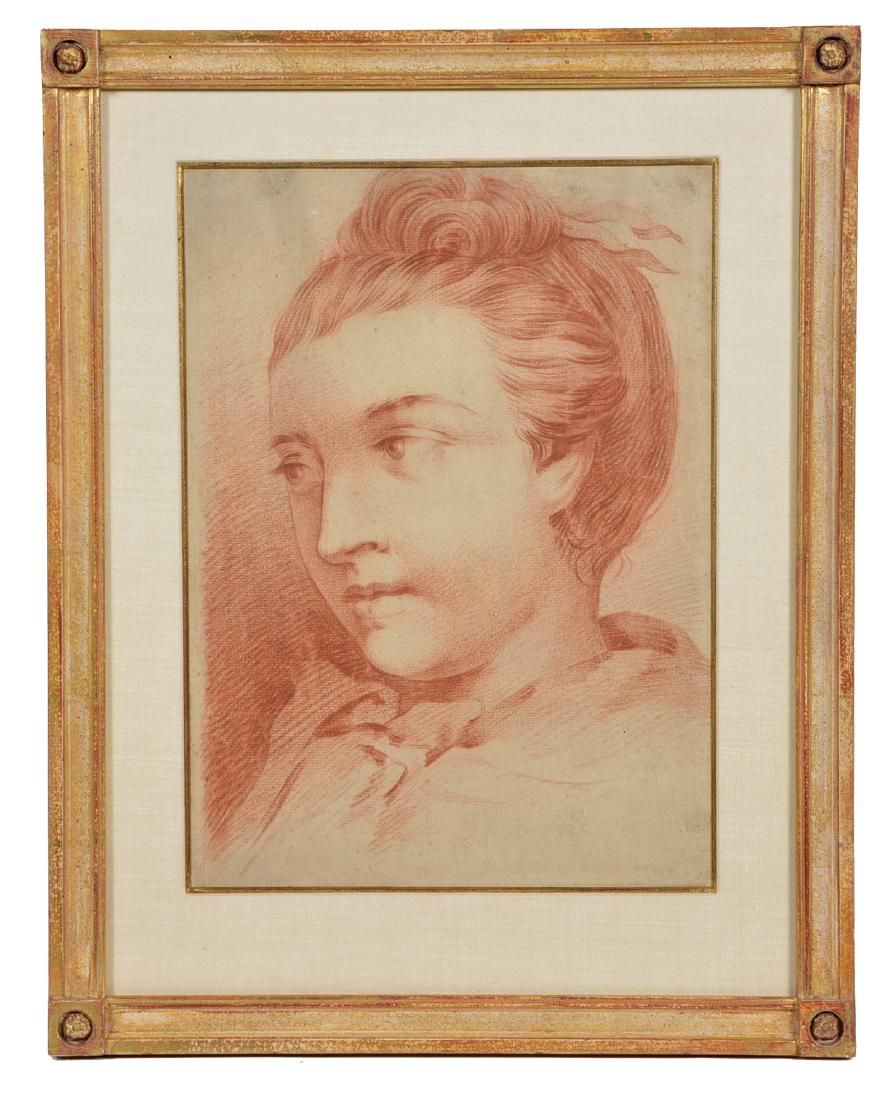 18TH C PASTEL OF YOUNG GIRL,