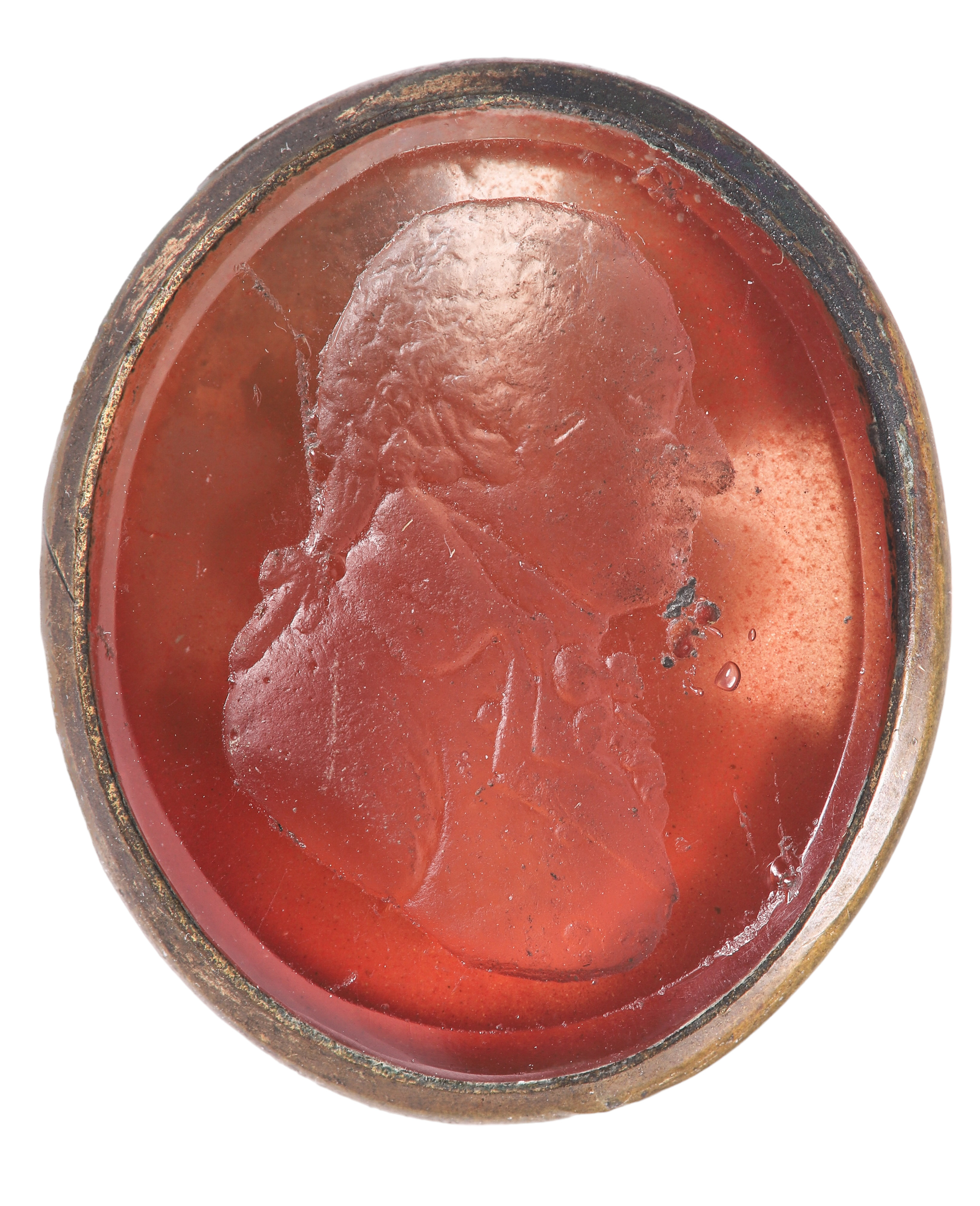 18th C Pinchbeck Intaglio Fob