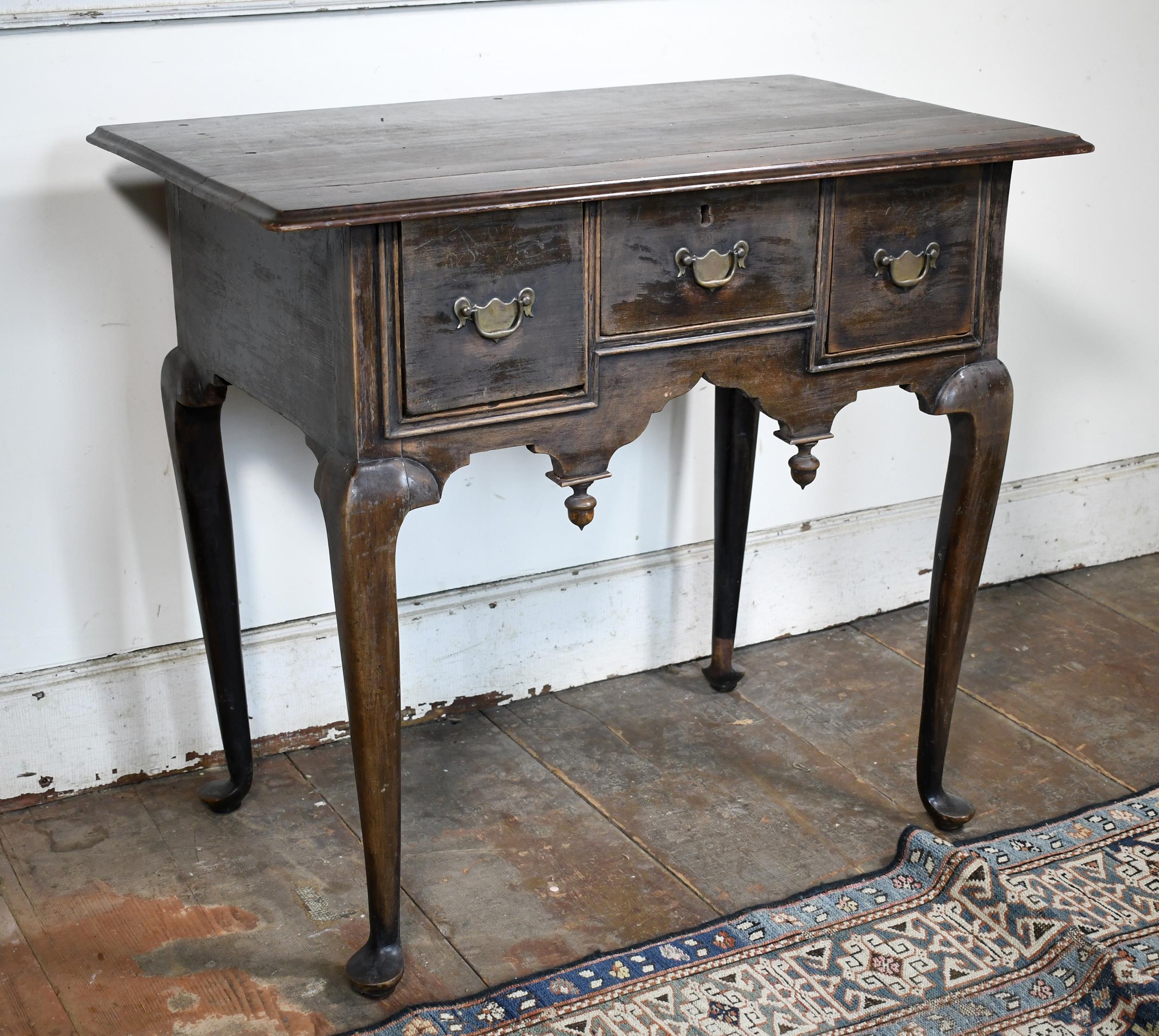 18TH C. QA MAPLE DRESSING TABLE.