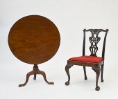 18TH C. Q.A. TEA TABLE AND CHA