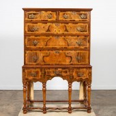 18TH C. QUEEN ANNE BURL WALNUT
