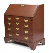 18TH C. QUEEN ANNE RED PAINTED