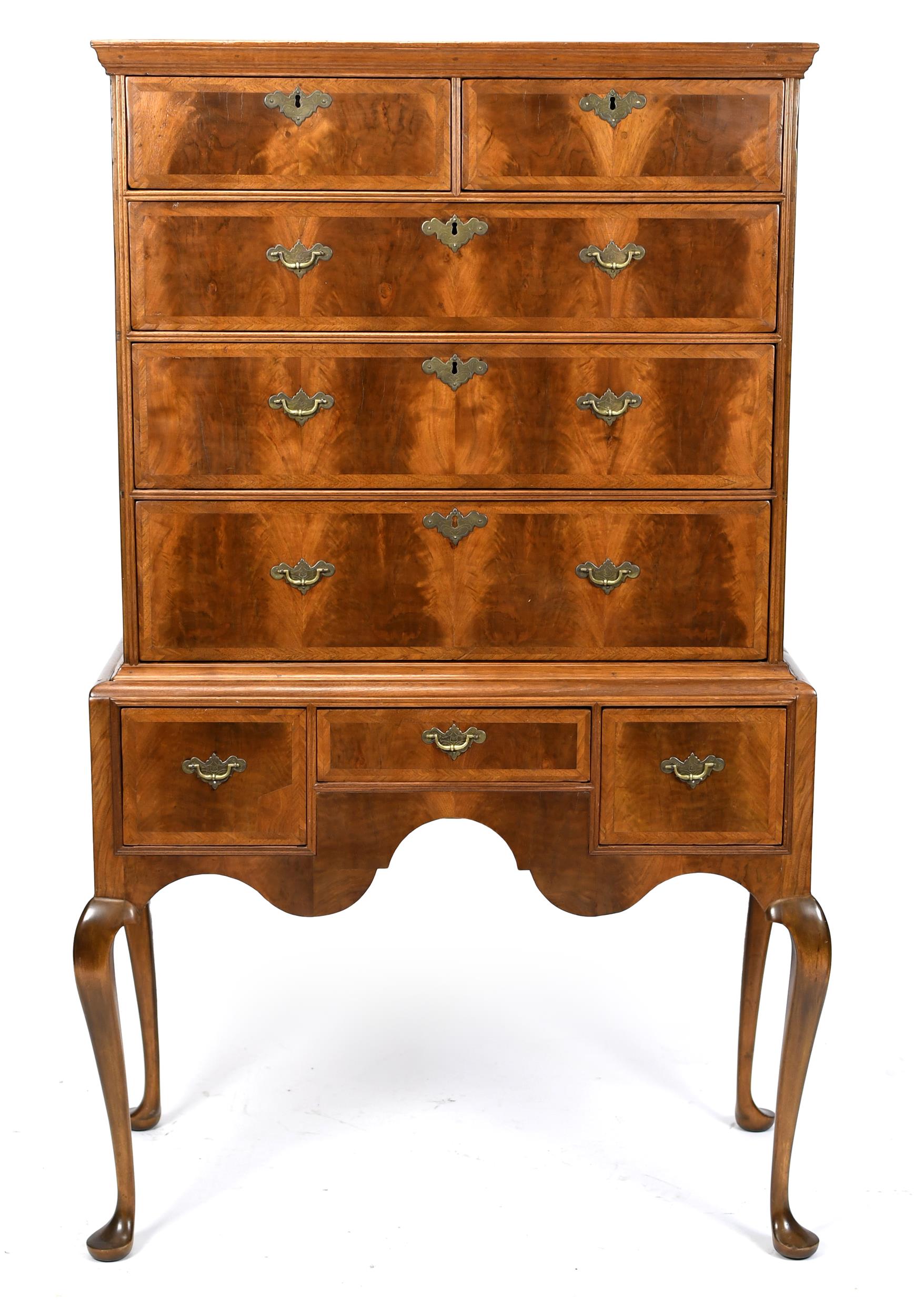 18TH C. QUEEN ANNE WALNUT AND MAPLE