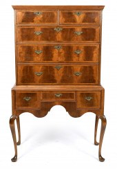 18TH C. QUEEN ANNE WALNUT AND