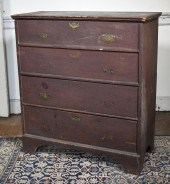 18TH C. RED PAINTED CT BLANKET